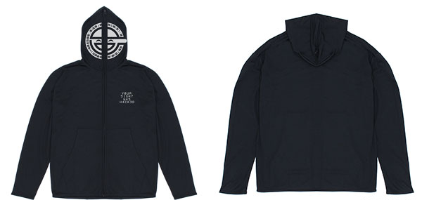 COSPA Ghost in the Shell STAND ALONE COMPLEX The Laughing Man Icon Full Zip Hoodie /BLACK-XL รูปภาพ 1