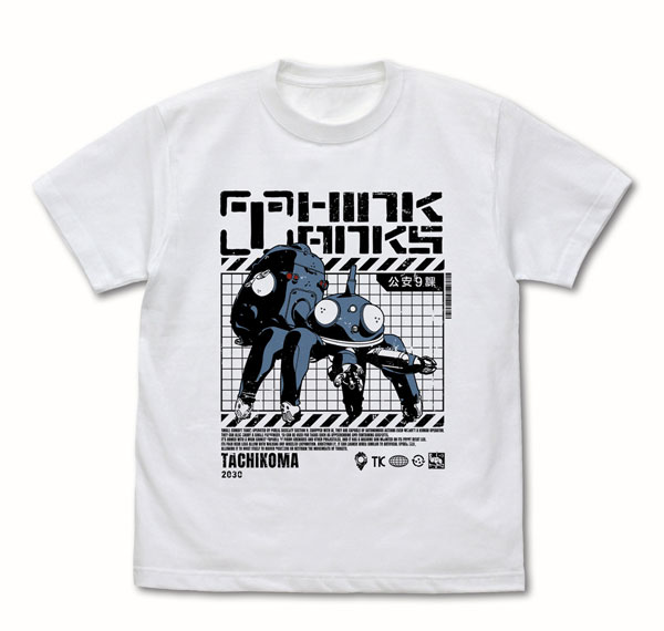 COSPA Ghost in the Shell STAND ALONE COMPLEX Shikou Sensha Tachikoma T-shirt /WHITE-M รูปภาพ 1