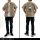 COSPA Frieren: Beyond Journey's End Frieren Embroidery Work Shirt /SAND KHAKI-XXL gambar 7