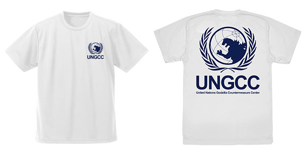 COSPA Godzilla United Nations Godziila Countermeasure Center Logo Dry T-shirt /WHITE-XL 圖片 1