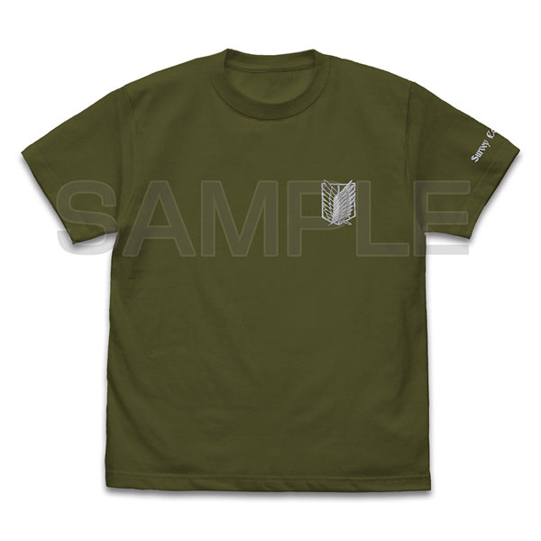 COSPA Attack on Titan Survey Corps One Point Embroidery T-shirt /MOSS-XL