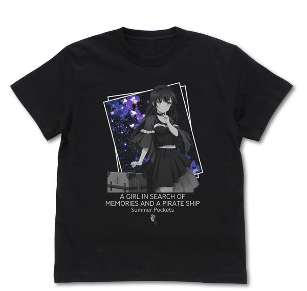 COSPA TV Anime "Summer Pockets" Kamome Kushima T-shirt /BLACK-L รูปภาพ 1