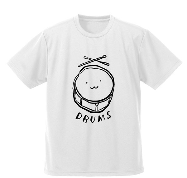 COSPA Girls Band Cry Subaru Awa's "DRUMS" Dry T-shirt /WHITE-L รูปภาพ 1