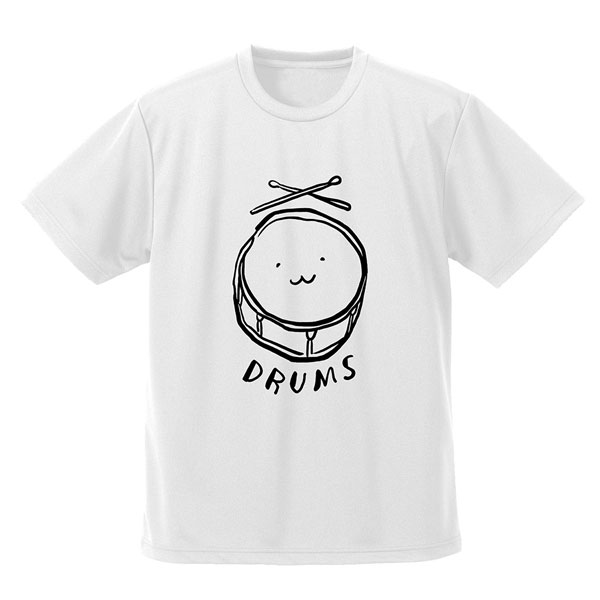 COSPA Girls Band Cry Subaru Awa's "DRUMS" Dry T-shirt /WHITE-XL image 1