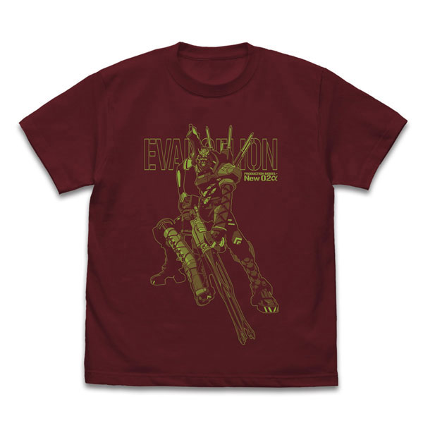 COSPA EVANGELION EVA-02 Alpha T-shirt /BURGUNDY-M