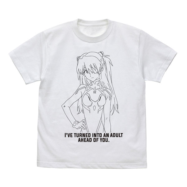 COSPA EVANGELION Asuka Langley Shikinami Line Art T-shirt /WHITE-L