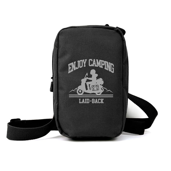 COSPA "Yuru Camp SEASON3" Silhouette Bike Rin Shima Mini Shoulder Pouch /BLACK รูปภาพ 1
