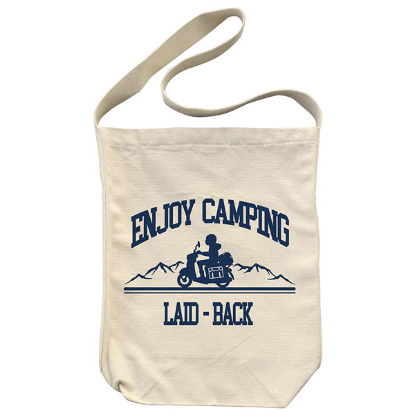 COSPA "Yuru Camp SEASON3" Silhouette Bike Rin Shima Shoulder Tote Bag /NATURAL