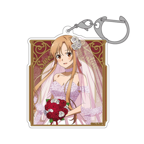 COSPA Sword Art Online New Illustration Asuna Acrylic Multi Keychain Wedding Dress Ver.