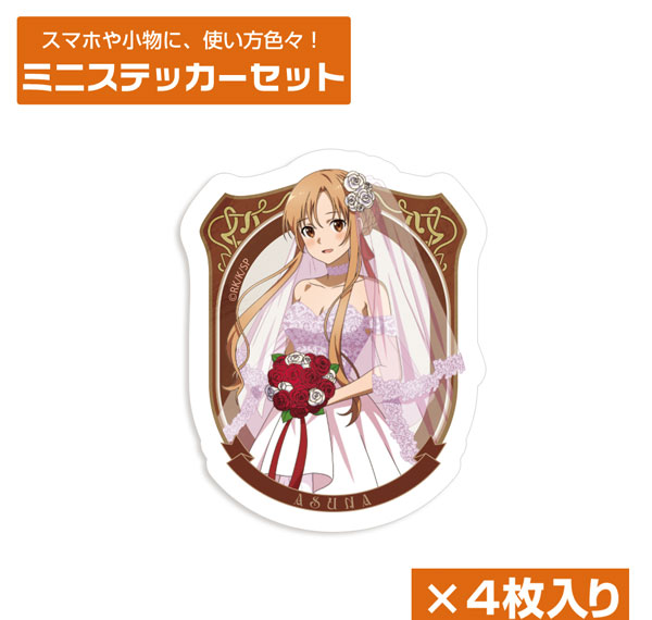 COSPA Sword Art Online New Illustration Asuna Mini Sticker Set Wedding Dress Ver.