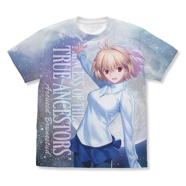 COSPA Tsukihime -A piece of blue glass moon- Arcueid Brunestud Full Graphic T-shirt /WHITE-XL