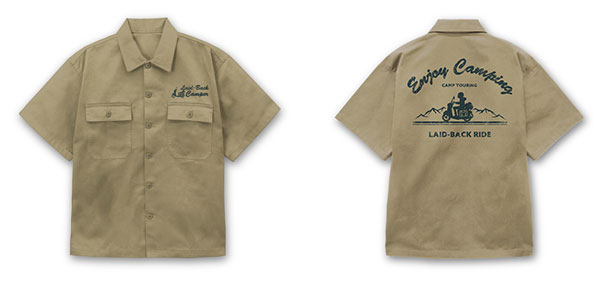 COSPA "Yuru Camp SEASON3" Silhouette Bike Rin Shima Work Shirt /SAND KHAKI-M