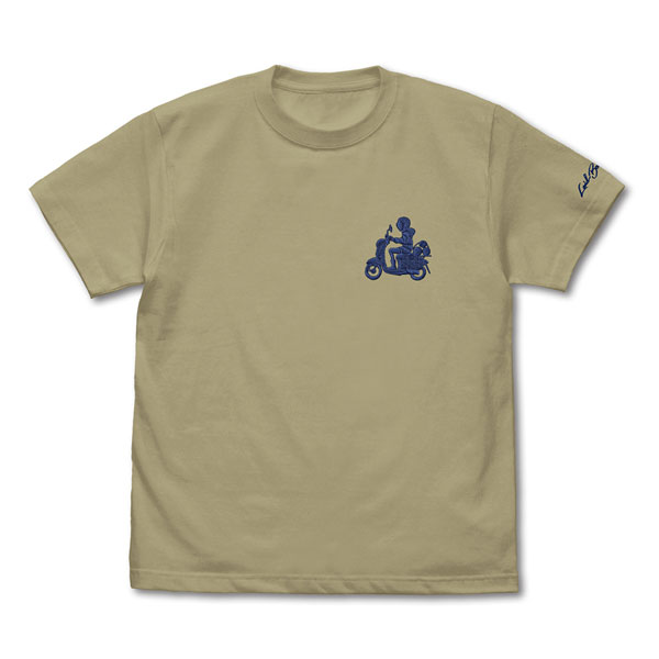 COSPA "Yuru Camp SEASON3" Bike Rin Shima One Point Embroidery T-shirt /SAND KHAKI-L