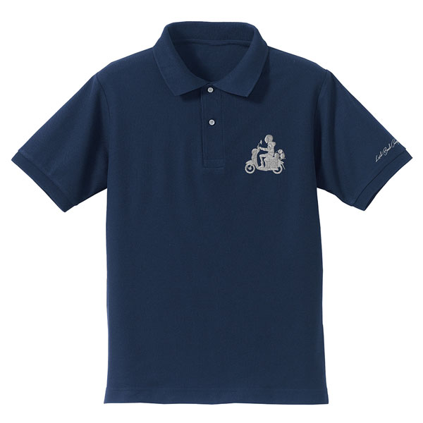 COSPA "Yuru Camp SEASON3" Bike Rin Shima One Point Embroidery Polo Shirt /INDIGO-S imagen 1