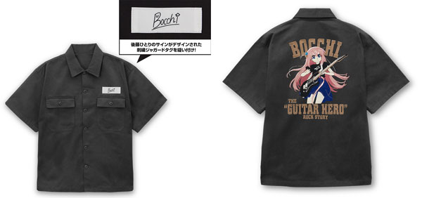 COSPA Anime "BOCCHI THE ROCK!" Hitori Gotoh Embroidery Work Shirt Playing the guitar Ver. 2025MODEL/GRAY-XXL