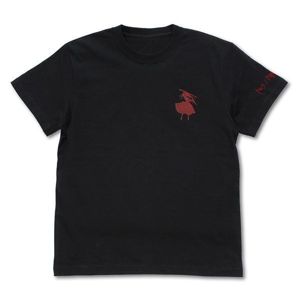 COSPA Date A Live V Kurumi Tokisaki One Point Embroidery T-shirt /BLACK-L