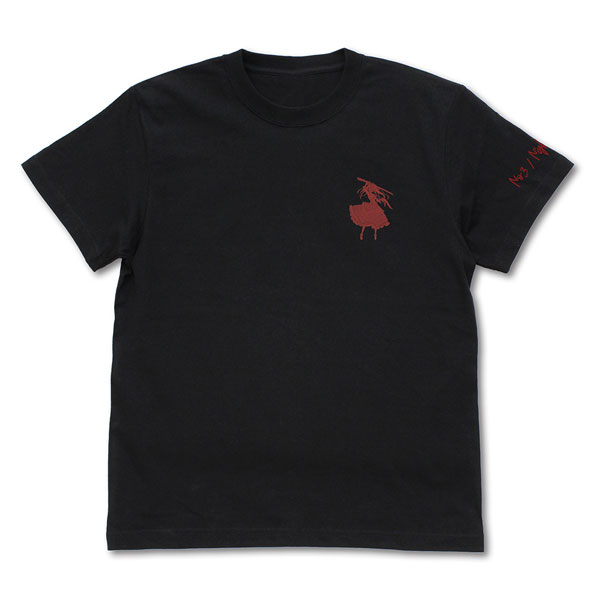 COSPA Date A Live V Kurumi Tokisaki One Point Embroidery T-shirt /BLACK-XL