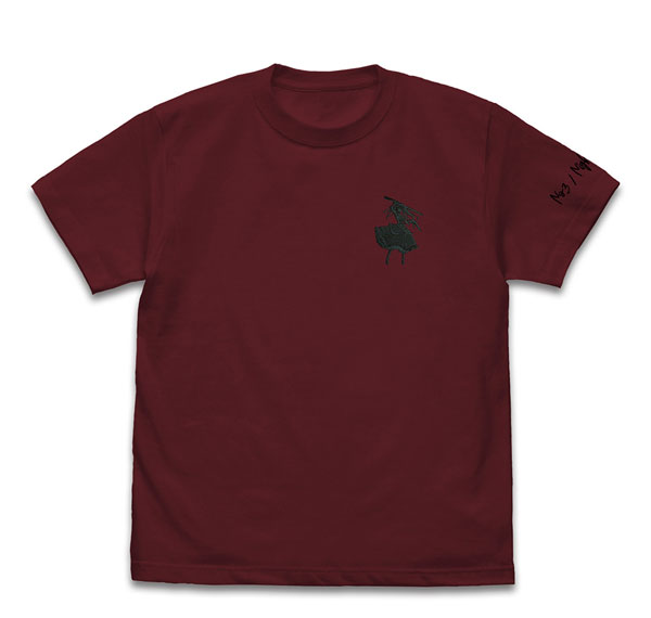 COSPA Date A Live V Kurumi Tokisaki One Point Embroidery T-shirt /BURGUNDY-XL รูปภาพ 1