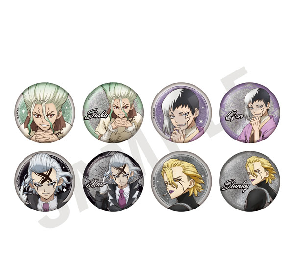 coly "Dr. STONE" Trading Glitter Tin Badge 8Pack BOX รูปภาพ 1