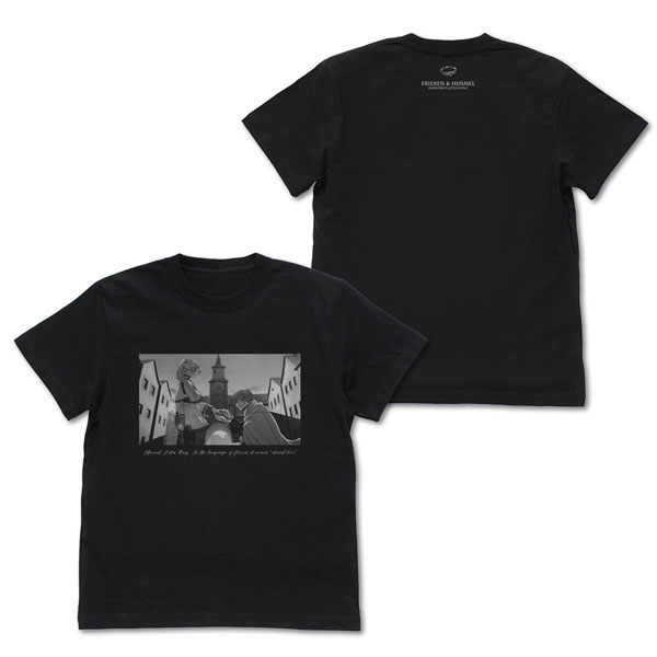 COSPA Frieren: Beyond Journey's End Frieren & Himmel "Mirrored Lotus Ring" T-shirt /BLACK-XL