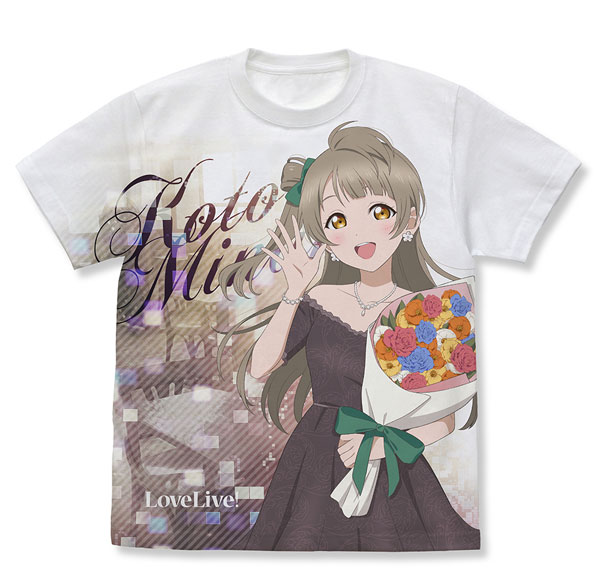 COSPA Love Live! New Illustration Kotori Minami Full Graphic T-shirt Party Dress 2025 Ver. /WHITE-XL