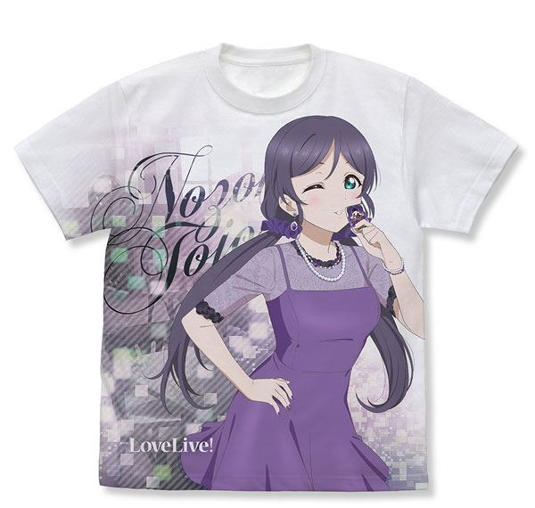 COSPA Love Live! New Illustration Nozomi Tojo Full Graphic T-shirt Party Dress 2025 Ver. /WHITE-L รูปภาพ 1