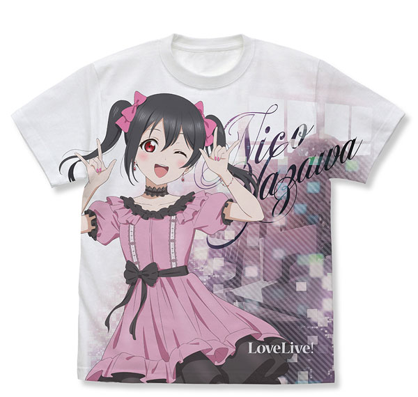 COSPA Love Live! New Illustration Nico Yazawa Full Graphic T-shirt Party Dress 2025 Ver. /WHITE-XL รูปภาพ 1