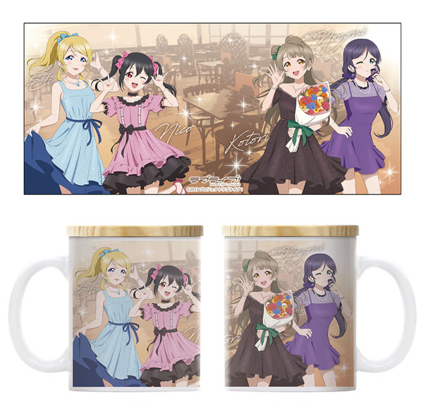 COSPA Love Live! New Illustration Kotori & Eli & Nozomi & Nico Full Color Mug w/Lid Party Dress 2025 Ver. รูปภาพ 1