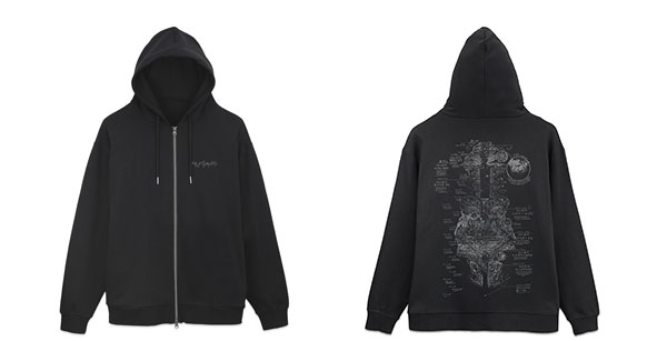 COSPA Made in Abyss The Golden City of the Scorching Sun Abyss Map Zip Hoodie Ver.2.0 /BLACK-XXL รูปภาพ 1