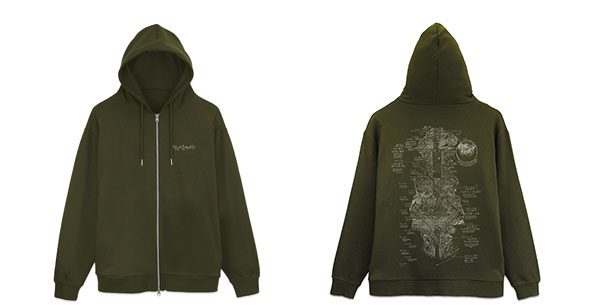 COSPA Made in Abyss The Golden City of the Scorching Sun Abyss Map Zip Hoodie Ver.2.0 /MOSS-XL รูปภาพ 1