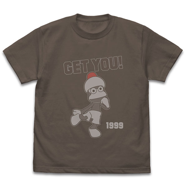 COSPA Ape Escape Pipo Monkey GET YOU! T-shirt /CHARCOAL-XL