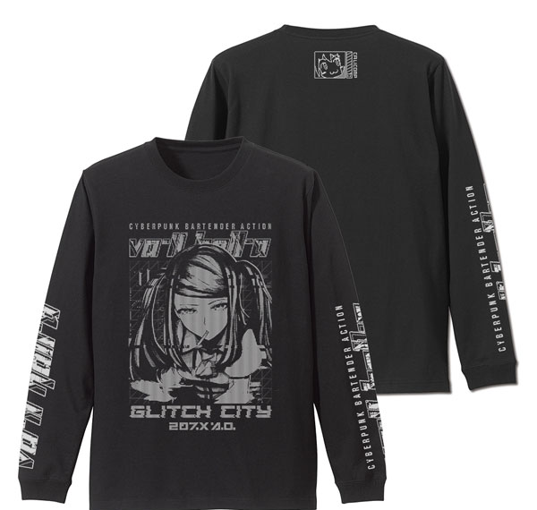 COSPA VA-11 HALL-A Jill Sleeve Rib Long Sleeve T-shirt /BLACK-M Bild 1