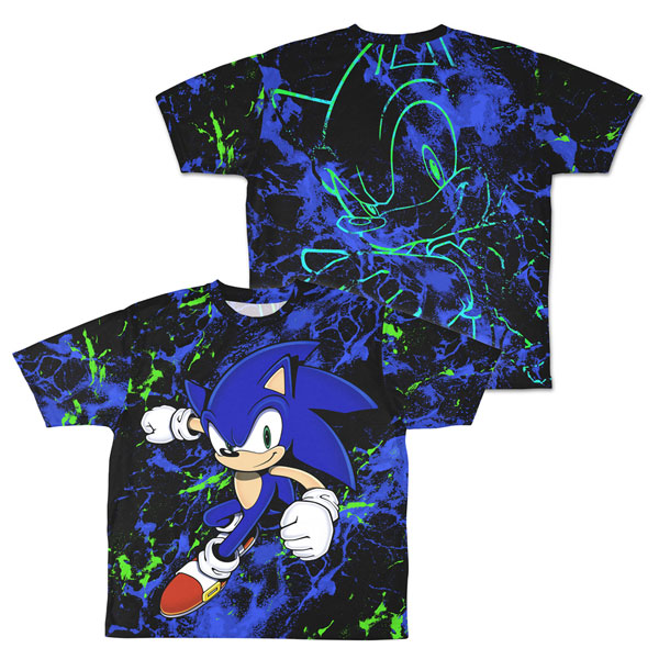 COSPA Sonic the Hedgehog Sonic the Hedgehog Sonic Double-sided Full Graphic T-shirt /-S