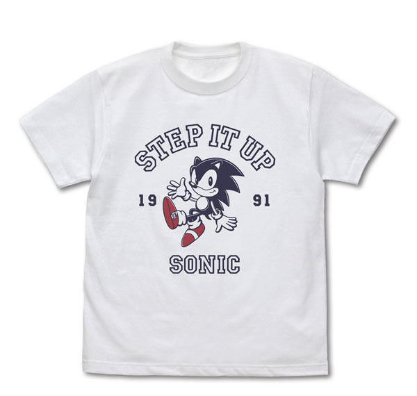 COSPA Sonic the Hedgehog Classic Sonic "STEP IT UP" T-shirt /WHITE-L Bild 1