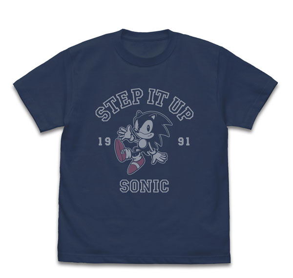 COSPA Sonic the Hedgehog Classic Sonic "STEP IT UP" T-shirt /SLATE-M Bild 1