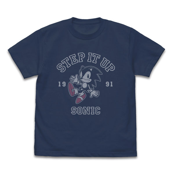 COSPA Sonic the Hedgehog Classic Sonic "STEP IT UP" T-shirt /SLATE-XL