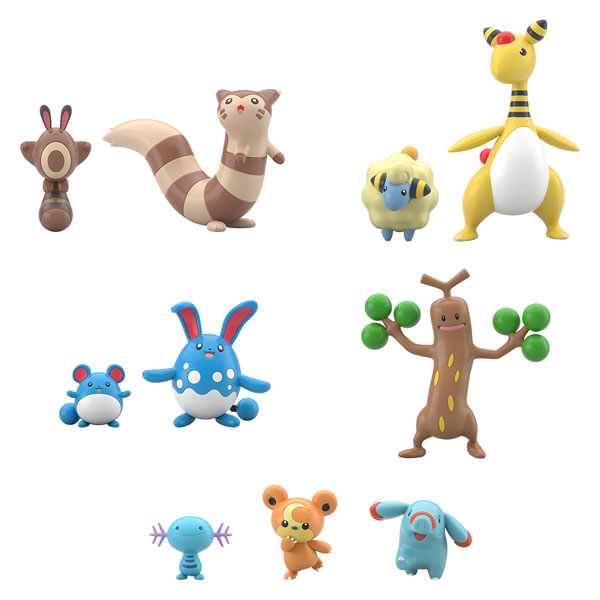 Bandai Pokemon Scale World Johto Region 2 Complete 6Type Set Bild 1