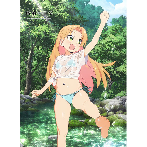 Curtain Damashii [Ruri no Houseki] New Illustration B2 Wall Scroll (Ruri Tanigawa / Water Fun) Double Suede