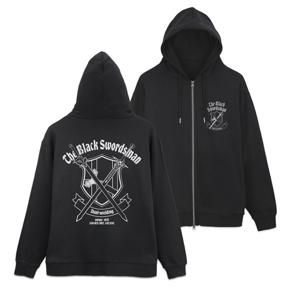 COSPA Sword Art Online [The Black Swordsman] Kirito [Dual-wielding] Zip Hoodie /BLACK-M