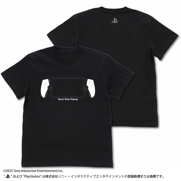 COSPA PlayStation T-shirt for PlayStation Portal Remote Player /BLACK-XL