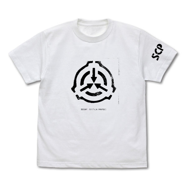 COSPA SCP Foundation Stencil Logo T-shirt /WHITE-L รูปภาพ 1