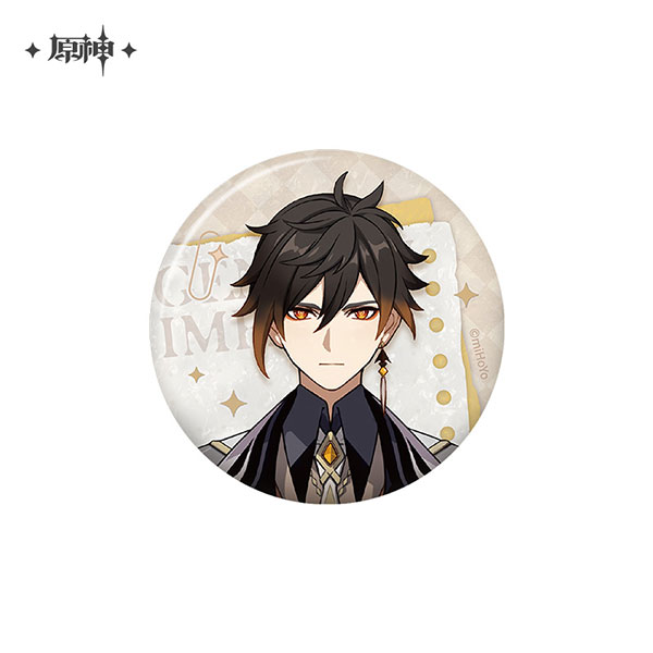 miHoYo Genshin Impact Shi Guang Ying Xia Series Tin Badge Zhongli รูปภาพ 1