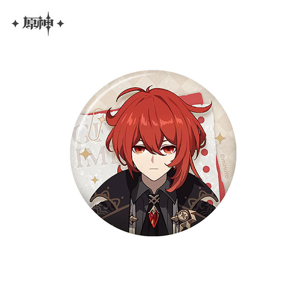 miHoYo Genshin Impact Shi Guang Ying Xia Series Tin Badge Diluc