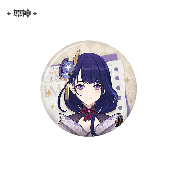 miHoYo Genshin Impact Shi Guang Ying Xia Series Tin Badge Raiden Shogun รูปภาพ 1
