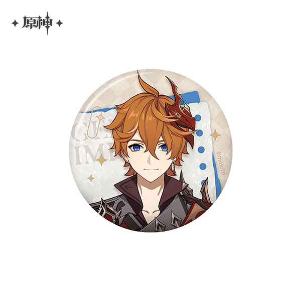 miHoYo Genshin Impact Shi Guang Ying Xia Series Tin Badge Tartaglia