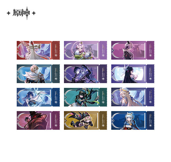 miHoYo Genshin Impact Song of the Welkin Moon Series Hologram Ticket Style Card 12Item Complete Box image 1