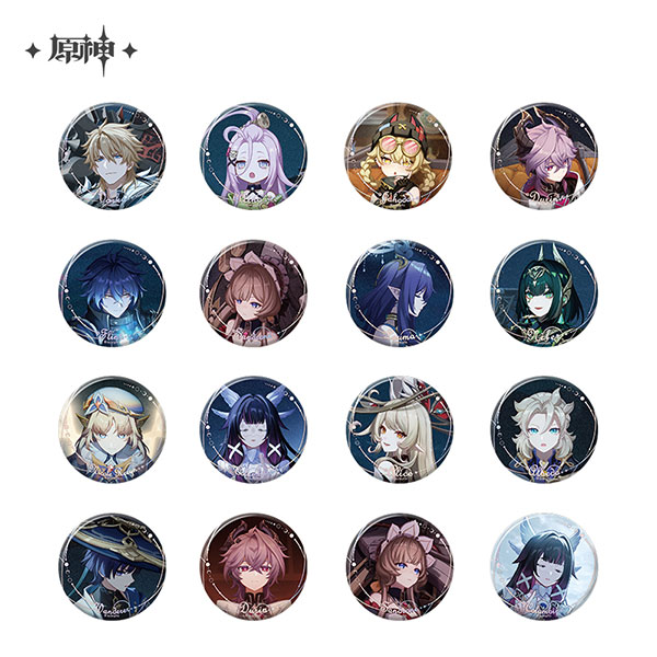 miHoYo Genshin Impact "Moonlit Ballad of the Night" Series Tin Badge 14Pack BOX