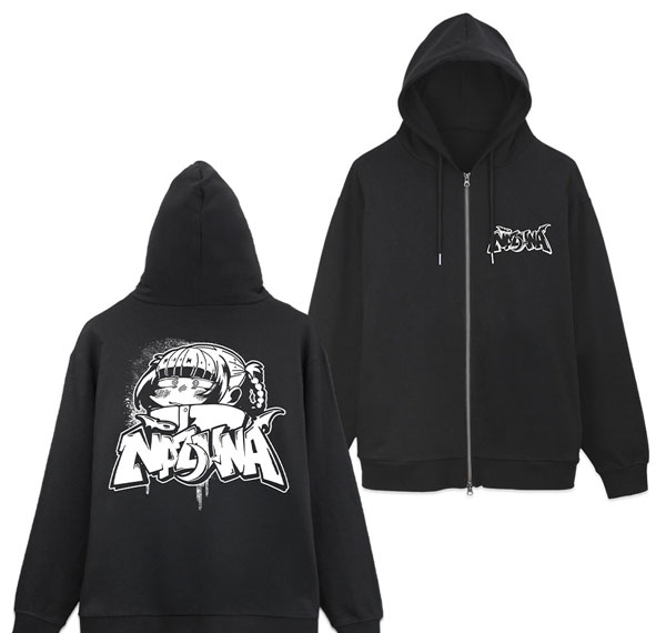 COSPA TV Anime "Call of the Night" Season 2 Nazuna Paint Art Zip Hoodie /BLACK-XXL
