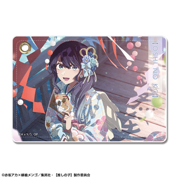 License Agent TV Anime [Oshi no Ko] Leather Pass Case Ver.4 Design 05 (Akane Kurokawa)