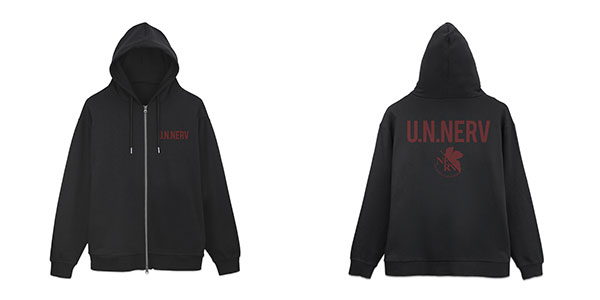COSPA EVANGELION U.N.NERV Zip Hoodie /BLACK-M